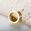 Anel Romano com Pedras Banhado em Ouro 18k - Perspectiva