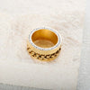 Anel Prime Brilhante Banhado em Ouro 18k - Fundo com Pedra