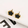 Brinco Florata Preto Banhado em Ouro 18k - Superior