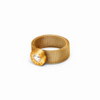 Anel Malha Romano Banhado em Ouro 18k - Fundo Branco