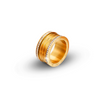 Anel Romano com Pedras Banhado em Ouro 18k - Fundo Branco