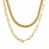 Colar Duplo Capri Banhado em Ouro 18k - Fundo Branco