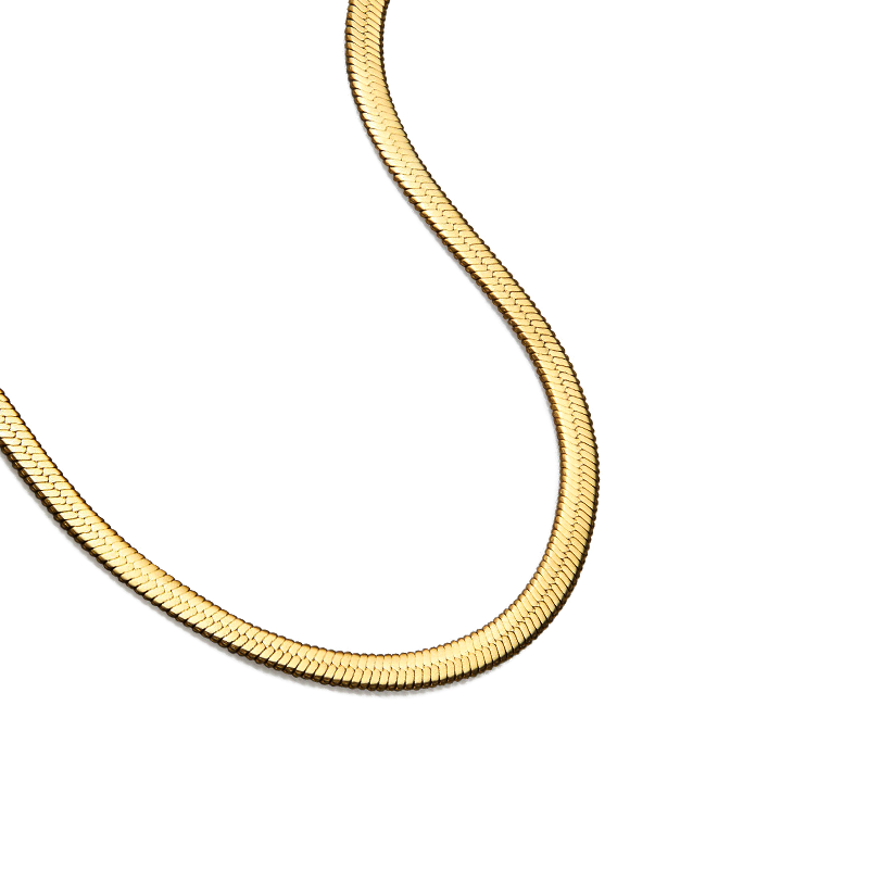 Colar Malha Cloe Banhado em Ouro 18k - Perspectiva