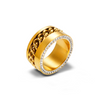 Anel Prime Brilhante Banhado em Ouro 18k - Fundo Branco