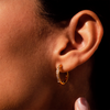 Brinco de Argola Cristalina Banhado em Ouro 18k - Zoom