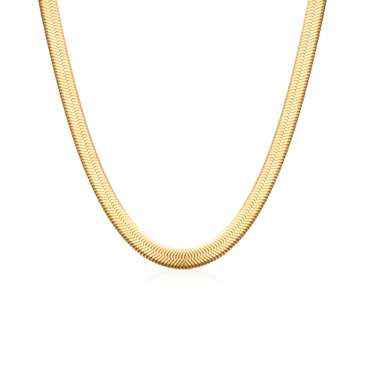 Colar Malha Cloe Banhado em Ouro 18k - Fundo Branco