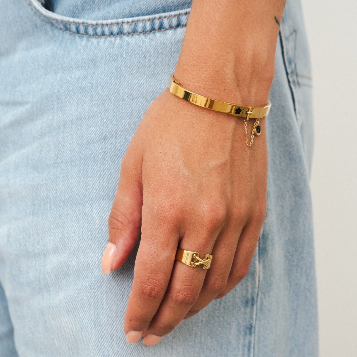 Bracelete Florata Banhado em Ouro 18k - Modelo